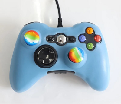 Silikona aizsargājošais apvalks Xbox 360 spēļu pults gumijas apvalkam Xbox 360 kontrolierim + 2 īkšķu satvērēju vāciņi