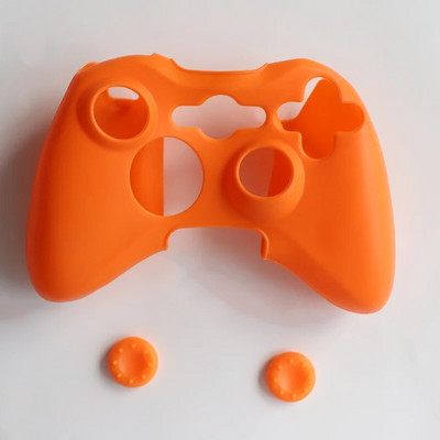 Silikona aizsargājošais apvalks Xbox 360 spēļu pults gumijas apvalkam Xbox 360 kontrolierim + 2 īkšķu satvērēju vāciņi