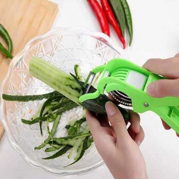 Carrot Cutter Εργαλείο κοπής καρότου αγγουριού Εργαλείο κοπής καρότου, προμήθειες κουζίνας Εργονομική λαβή επαναχρησιμοποιήσιμη χωρίς BPA, εξοικονόμηση εργασίας πολλαπλών χρήσεων