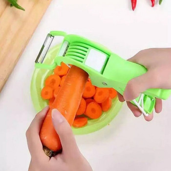 Резачка за моркови Хранителен инструмент за нарязване на моркови и краставици Кухненски консумативи Ергономична дръжка Многократна употреба Без BPA Трудоспестяващ Multipurpo