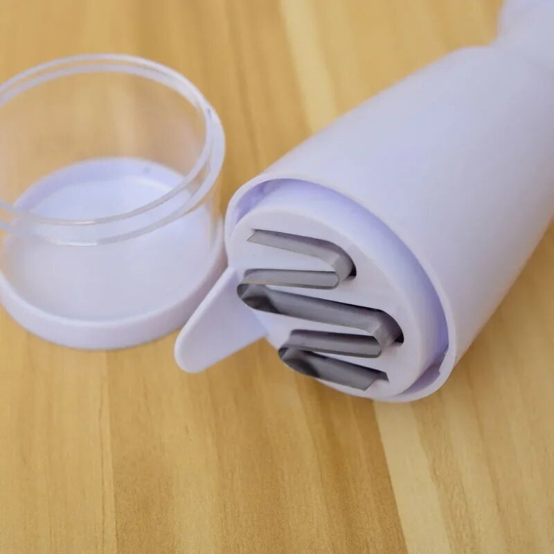 Nerūdijančio plieno svogūnų smulkintuvas virtuvės spaudimui maisto smulkintuvas Pjaustyklė Skustukas Daržovių svogūnų česnakų virtuvės kepimo įrankis