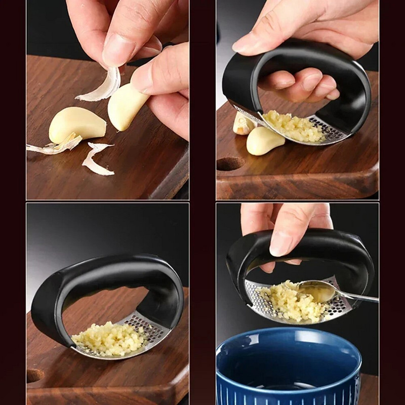 Roostevabast terasest küüslaugupress Manuaalne küüslauguhakklihamasin Küüslauguhakklihamasin Küüslaugu ingveri hakkija Lõiketööriistad Köögividinad