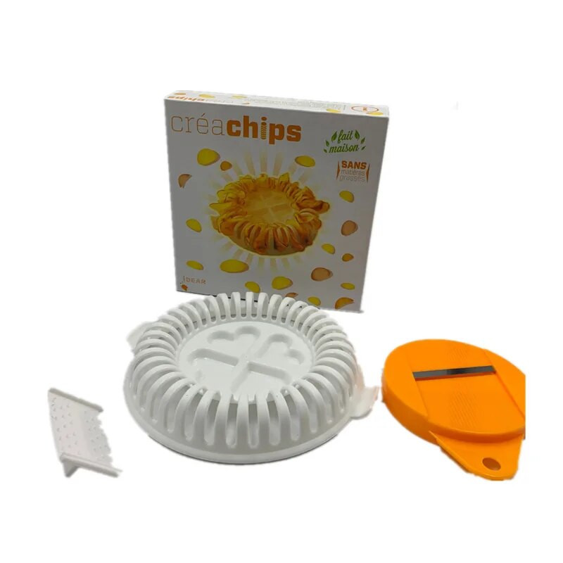 Mikrobangų krosnelės riebalų bulvių traškučių gaminimo mašina obuolių vaisių vaisių bulvių traškių traškučių pjaustyklė Užkandžių gaminimo mašina „pasidaryk pats“ rinkinys padėklas virtuvės įrankis Atsitiktinės spalvos