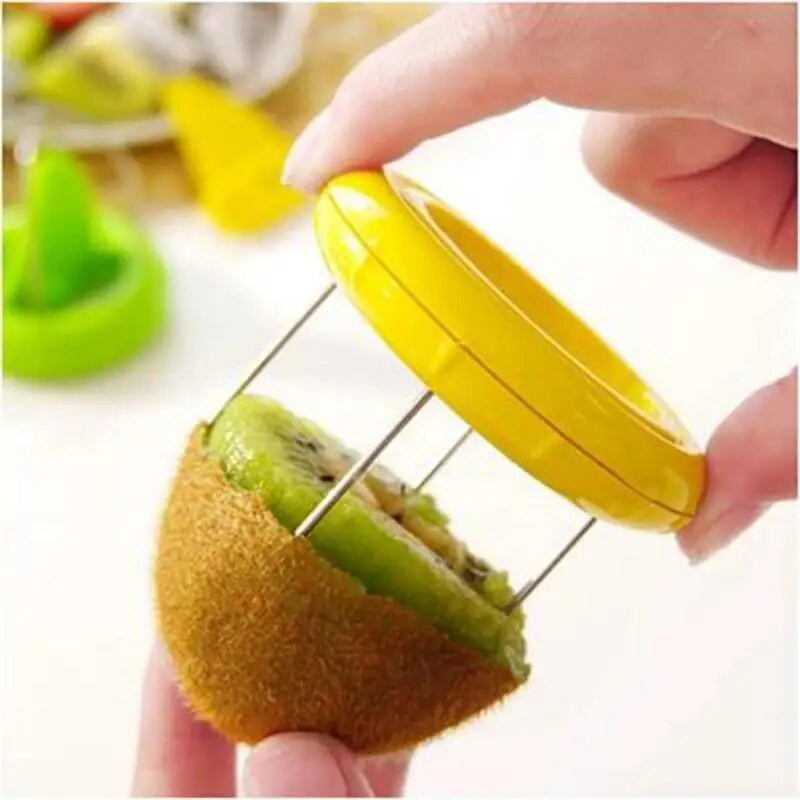 Fast Fruit Kiwi Cutter Peeler Slicer Kitchen Gadgets Ανοξείδωτο ατσάλι Εργαλεία αποφλοίωσης ακτινιδίων Κουζίνα Φρουτοσαλάτα Αξεσουάρ κουζίνας