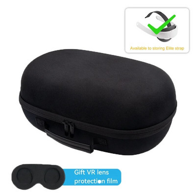Carcasă de depozitare EVA rigidă Cutie de transport de călătorie pentru Meta Quest 3 Elite Strap Ochelari VR Genți cu fermoar pentru Accesorii Meta Quest 3 VR