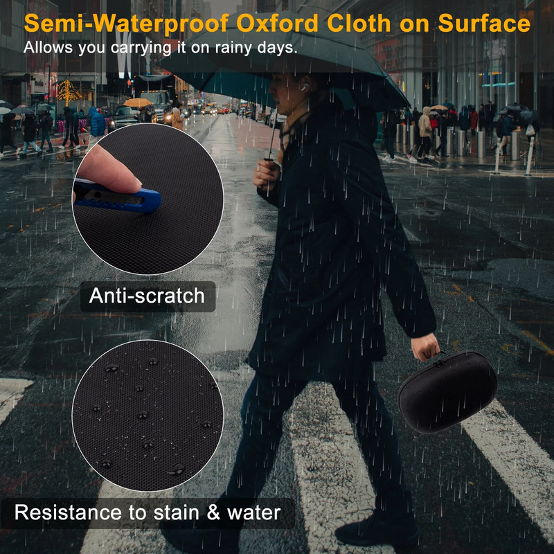 Carcasă de depozitare EVA rigidă Cutie de transport de călătorie pentru Meta Quest 3 Elite Strap Ochelari VR Genți cu fermoar pentru Accesorii Meta Quest 3 VR