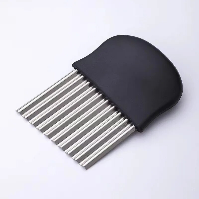 Κόφτης πατατών από ανοξείδωτο ατσάλι Κόφτης ζύμης λαχανικών φρούτων τσαλακωμένο κυματιστό μαχαίρι κοπής πατάτας κόφτης πατάτας Εργαλεία κουζίνας