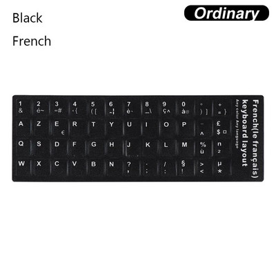 Ispanų anglų rusų arabų prancūzų šviečiančios klaviatūros lipdukai nešiojamam kompiuteriui stalinio kompiuterio klaviatūros nakties šviesos dulkėms atsparus lipdukas