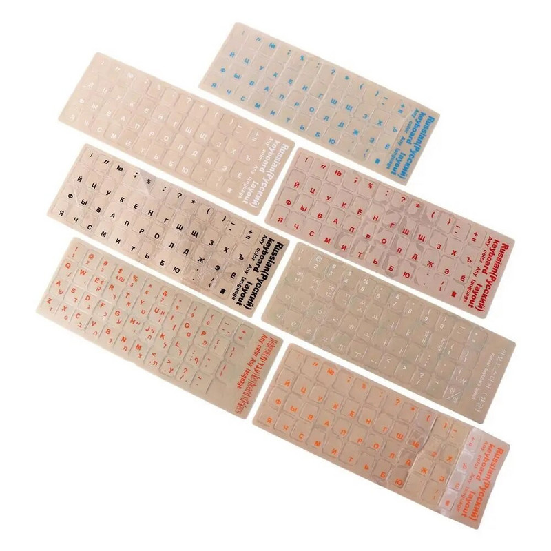 Prozirne naljepnice za tipkovnicu Ruski engleski Korejski hebrejski jezik Abeceda za računalo PC Zaštita od prašine Dodaci za prijenosna računala