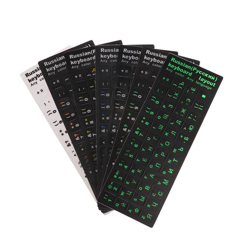 Orosz betűs billentyűzet matricák matt PVC nyelvű billentyűzet matrica notebook számítógéphez asztali billentyűzet billentyűzet laptophoz