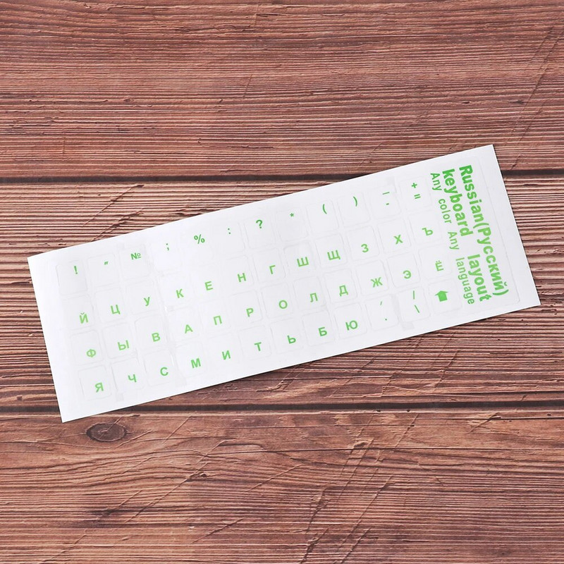 Mīkstas caurspīdīgas krievu burtu PVC nodilumizturīgas, neslīdošas, putekļu necaurlaidīgas tastatūras aizsarguzlīmes, nomaiņa klēpjdatoram
