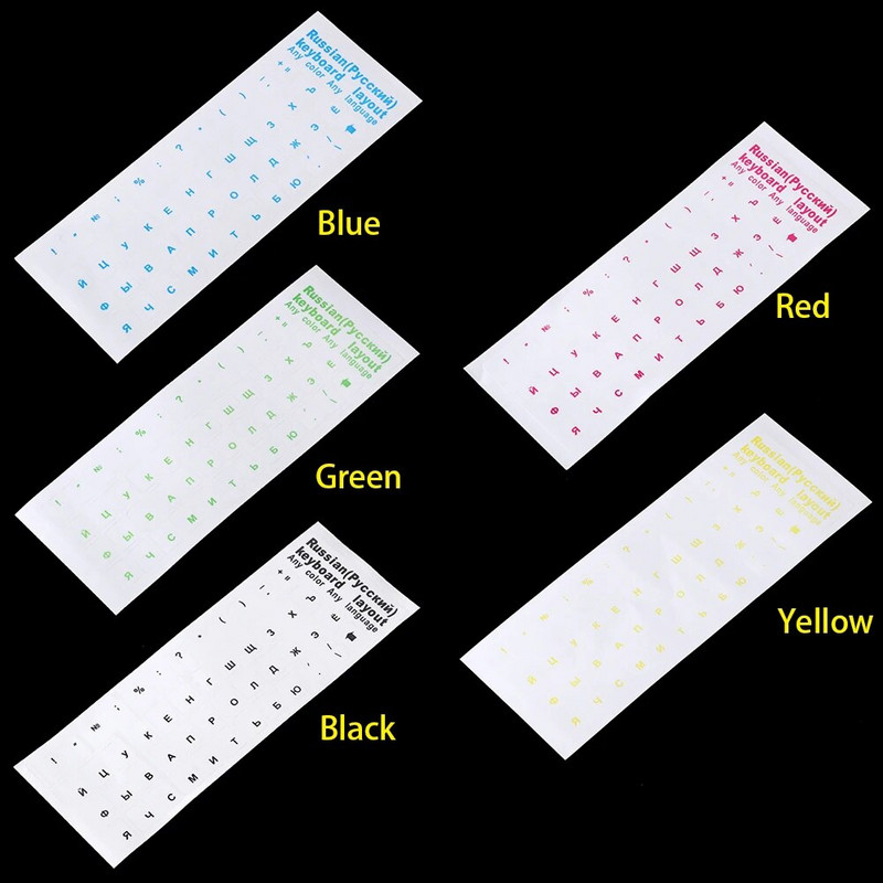 Mīkstas caurspīdīgas krievu burtu PVC nodilumizturīgas, neslīdošas, putekļu necaurlaidīgas tastatūras aizsarguzlīmes, nomaiņa klēpjdatoram