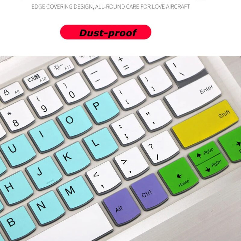 14 colių nešiojamojo kompiuterio klaviatūros dangtelis Nešiojamojo kompiuterio apsauginė plėvelė, atspari dulkėms, silikonas, skirtas Lenovo IdeaPad 320s 120s 330c Daugkartinio naudojimo priedai