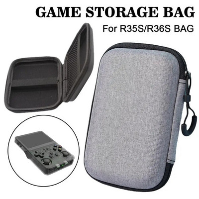 За R36S / R35S Чанта за съхранение на игри EVA плат За R36S/R35S Чанта за съхранение на игрова конзола Черен сив Аксесоари за игри