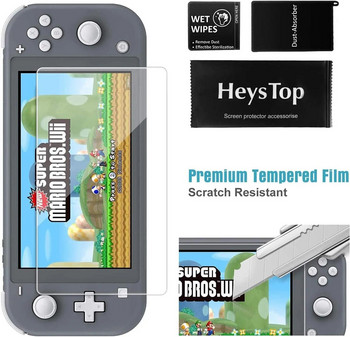 HEYSTOP Съвместим с калъф за пренасяне на Nintendo Switch Lite с комплект аксесоари, протектор за екран от закалено стъкло 6 капачка за захващане на палеца