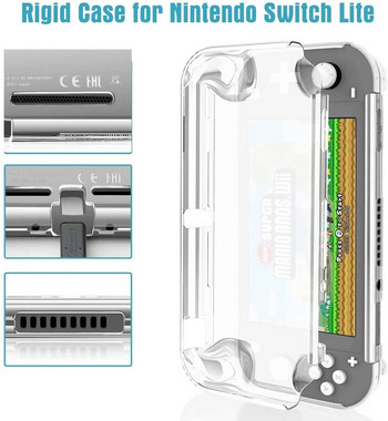 HEYSTOP Съвместим с калъф за пренасяне на Nintendo Switch Lite с комплект аксесоари, протектор за екран от закалено стъкло 6 капачка за захващане на палеца