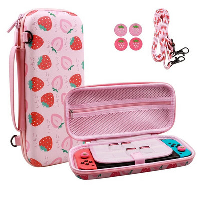 Strawberry Преносима EVA чанта за съхранение за Nintendo Switch Console Case Cover за Nintend Switch NS Controller Bag Аксесоари за игри