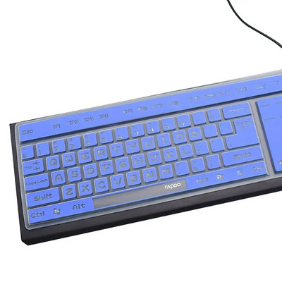 Universali spalvinga klaviatūros dangtelio apsauga, vandeniui atspari dulkėms, silikoninė kompiuterio apsauginė plėvelė, skirta staliniam kompiuteriui