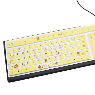 Universali spalvinga klaviatūros dangtelio apsauga, vandeniui atspari dulkėms, silikoninė kompiuterio apsauginė plėvelė, skirta staliniam kompiuteriui