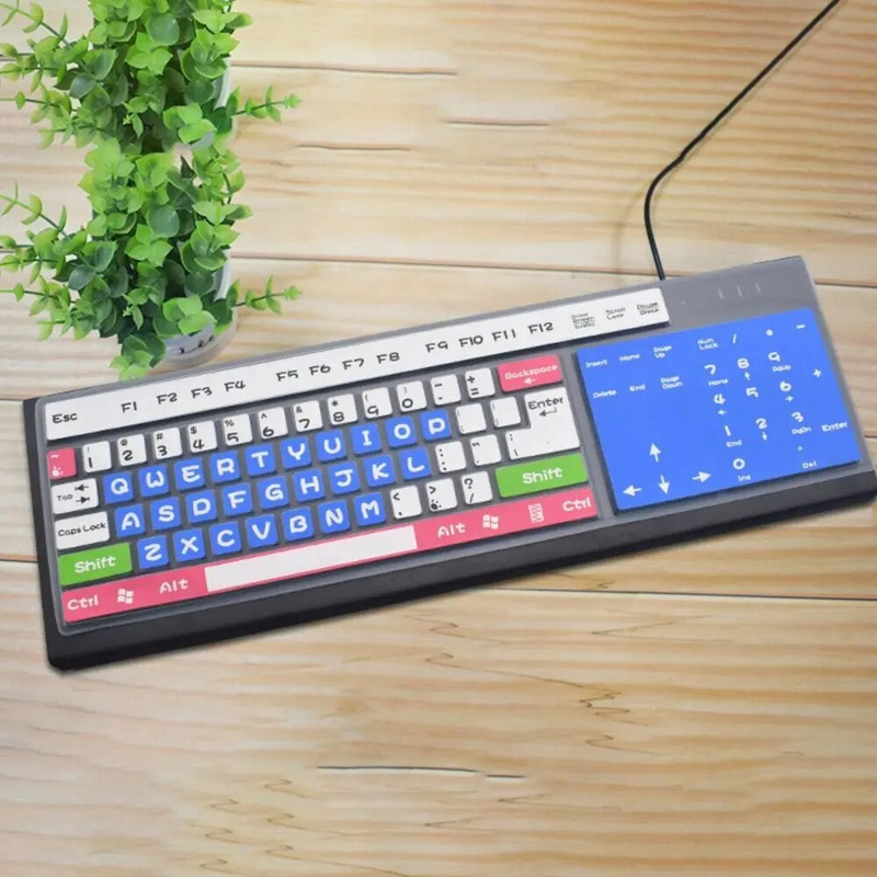 Universali spalvinga klaviatūros dangtelio apsauga, vandeniui atspari dulkėms, silikoninė kompiuterio apsauginė plėvelė, skirta staliniam kompiuteriui