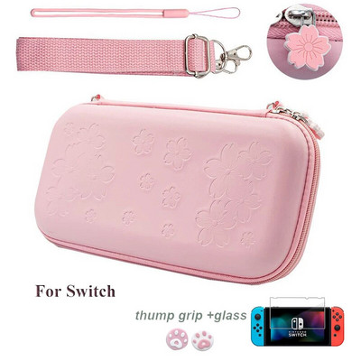 „Nintendo Switch Case Bag“ mielas rožinis „Sakura Nintend Switch Lite“ dėklo krepšys „Nintendoswitch“ dangtelis, nešiojamasis maišelis