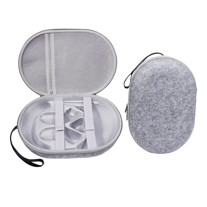 Veltinio nešiojimo dėklo krepšys, apsaugantis nuo įbrėžimų, apimantis Len dangčio kietą apvalkalą su tinklelio kišenės pertvara, skirta Meta Quest 3 VR priedams