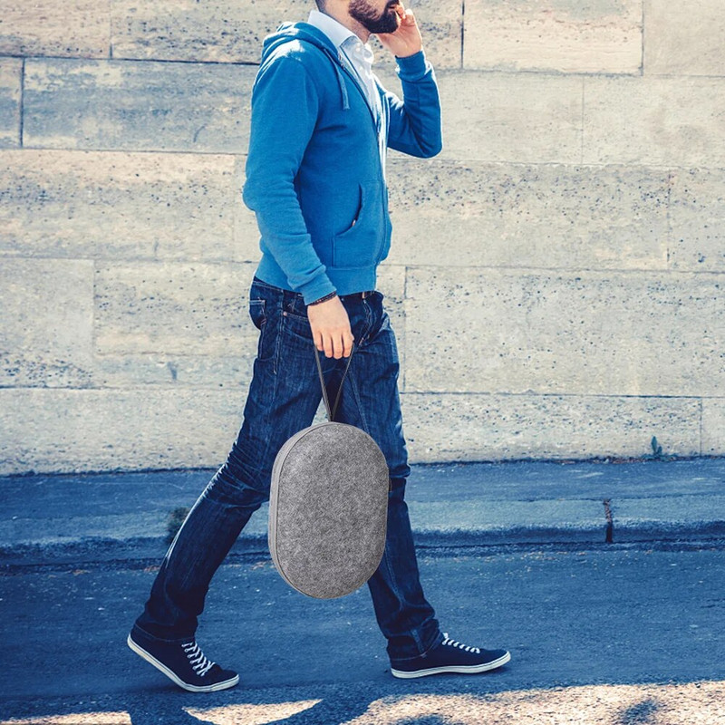 Veltinio nešiojimo dėklo krepšys, apsaugantis nuo įbrėžimų, apimantis Len dangčio kietą apvalkalą su tinklelio kišenės pertvara, skirta Meta Quest 3 VR priedams