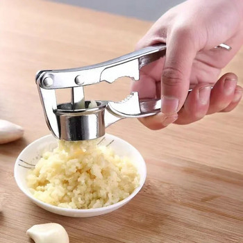 Χειροκίνητη πρέσα σκόρδου από ανοξείδωτο χάλυβα Καμπυλωτή μηχανή λείανσης σκόρδου πολλαπλών λειτουργιών Κόφτης κουζίνας Πρέσες σκόρδου Gadgets μαγειρέματος
