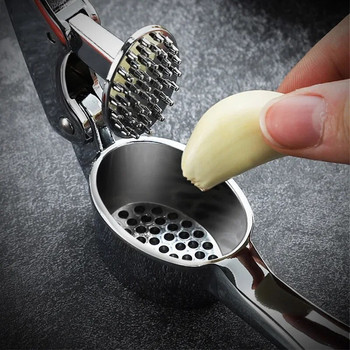 Πρέσα σκόρδου από κράμα ψευδαργύρου Χειροκίνητη πολτοποιημένη μηχανή σκόρδου Σκορδοθραυστής χειρός Μαγειρική τζίντζερ Θραυστήρας κουζίνας Εργαλεία κουζίνας
