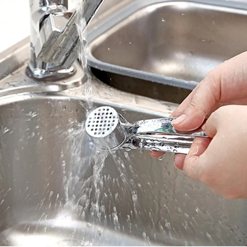 Μίμηση πολλαπλών λειτουργιών από ανοξείδωτο χάλυβα Πρέσσα σκόρδου Θρυμματιστής Κουζίνας Μαγειρική Μαγείρεμα τζίντζερ Squeezer Masher Handheld Ginger Mincer Εργαλεία