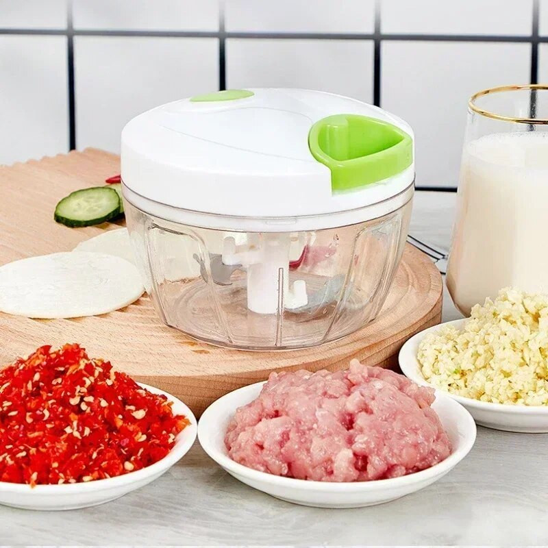 1vnt Mini rankinis maisto smulkintuvas Lupimas česnakas pipiras mėsos smulkintuvas Daugiafunkcis virtuvės viryklė Virtuvės priedai