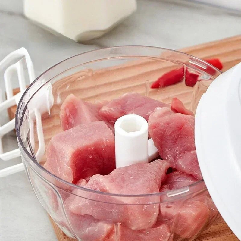 1vnt Mini rankinis maisto smulkintuvas Lupimas česnakas pipiras mėsos smulkintuvas Daugiafunkcis virtuvės viryklė Virtuvės priedai