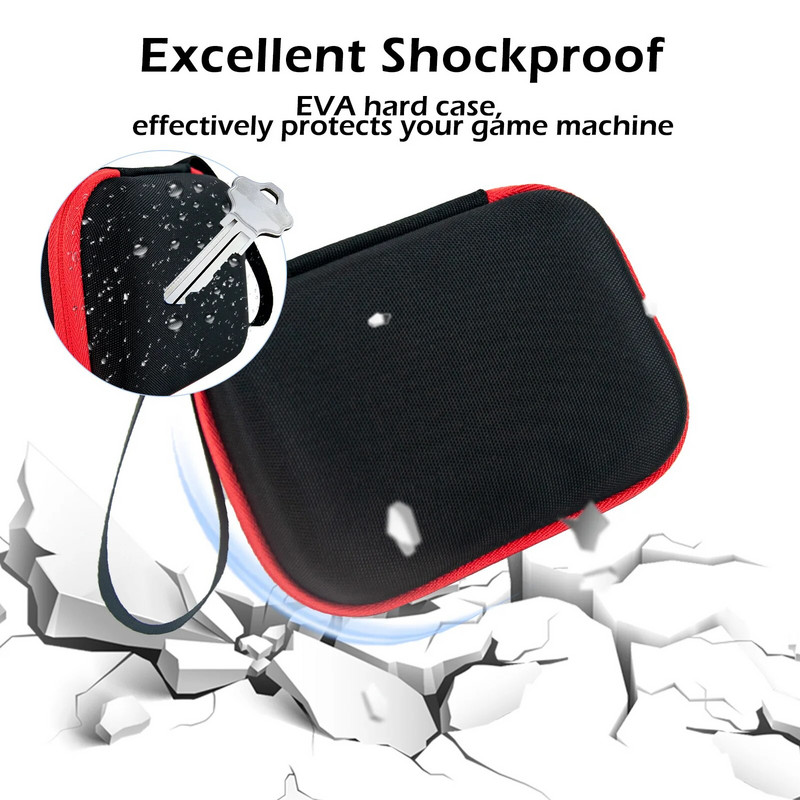 Kietas dėklas, skirtas Miyoo Mini Plus retro rankiniam vaizdo žaidimų grotuvui, 3,5 colio ekranas, atsparus vandeniui Miyoo Mini+ juodas nešiojamas krepšys