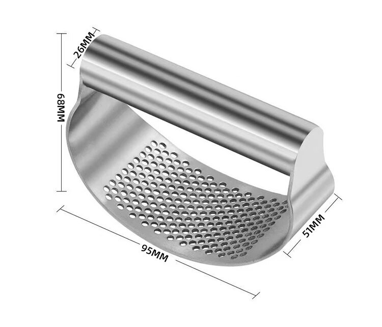 Presă manuală de usturoi din oțel inoxidabil Mașină de măcinat usturoi curbat multifuncțional Tocător de bucătărie Prese de usturoi Gadget de gătit