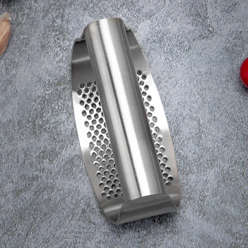 Presă manuală de usturoi din oțel inoxidabil Mașină de măcinat usturoi curbat multifuncțional Tocător de bucătărie Prese de usturoi Gadget de gătit