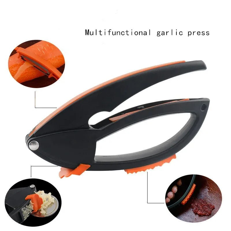 Višenamjenska sjeckalica za češnjak Nož za ljuštenje voća Ručna preša za češnjak Ribelica za luk Gnječilica za đumbir Cjedilo Kuhinjski alati za meso