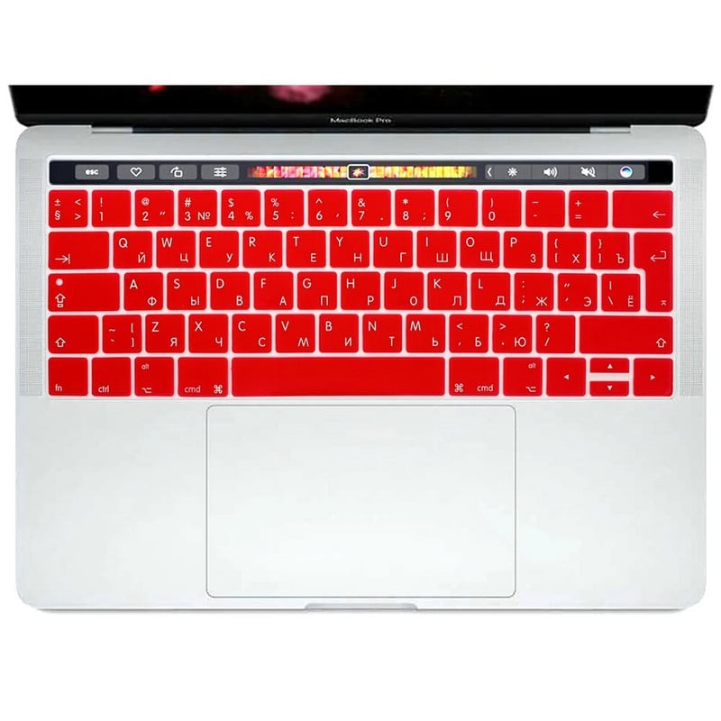 Husă din silicon pentru tastatură cu eliberare a pielii 2016/2017/2018 pentru Macbook Pro 13"A1706 Pro 15"A1707 A1989 A1990 Touch Bar Euro Marea Britanie Rusă