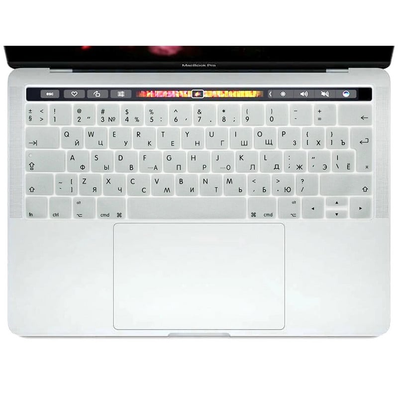 Husă din silicon pentru tastatură cu eliberare a pielii 2016/2017/2018 pentru Macbook Pro 13"A1706 Pro 15"A1707 A1989 A1990 Touch Bar Euro Marea Britanie Rusă