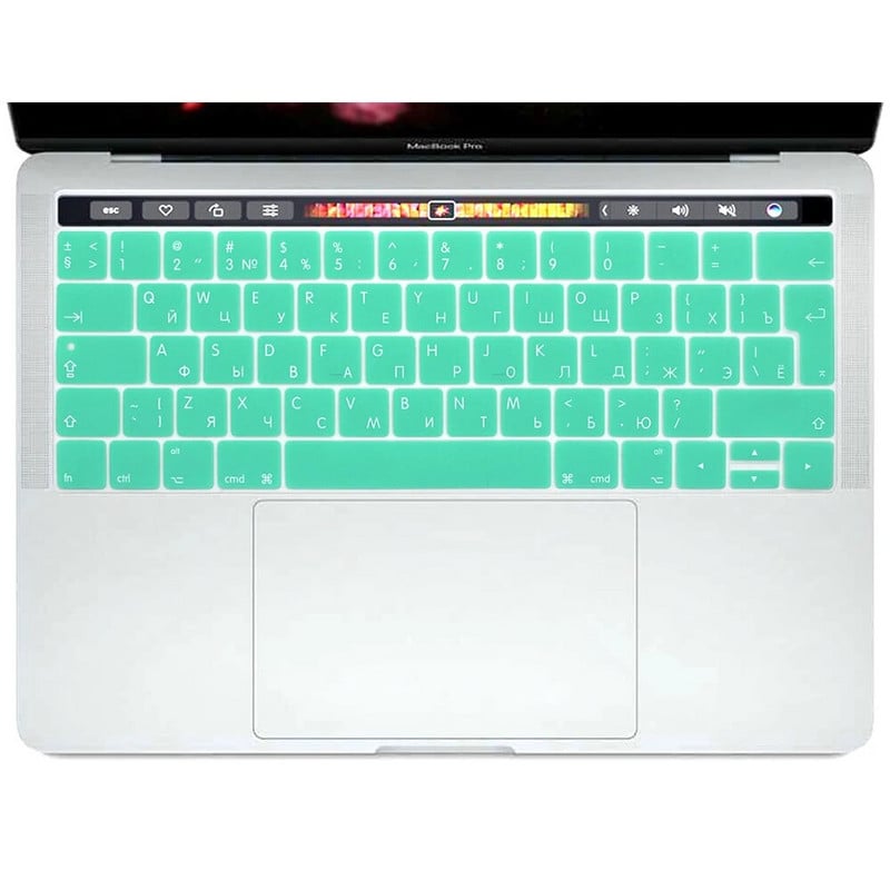 Husă din silicon pentru tastatură cu eliberare a pielii 2016/2017/2018 pentru Macbook Pro 13"A1706 Pro 15"A1707 A1989 A1990 Touch Bar Euro Marea Britanie Rusă