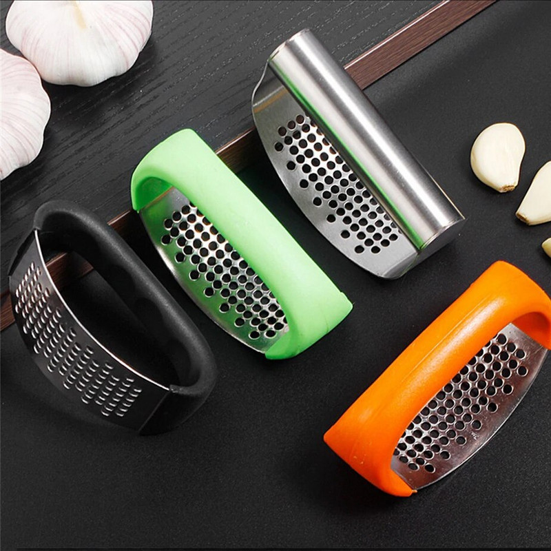 Nerūdijančio plieno česnako spaudimo smulkintuvas Rankinis česnako smulkintuvas Česnako pjaustymo įrankis Vaisiai Daržovės Įrankiai Virtuvės priedai Programėlė