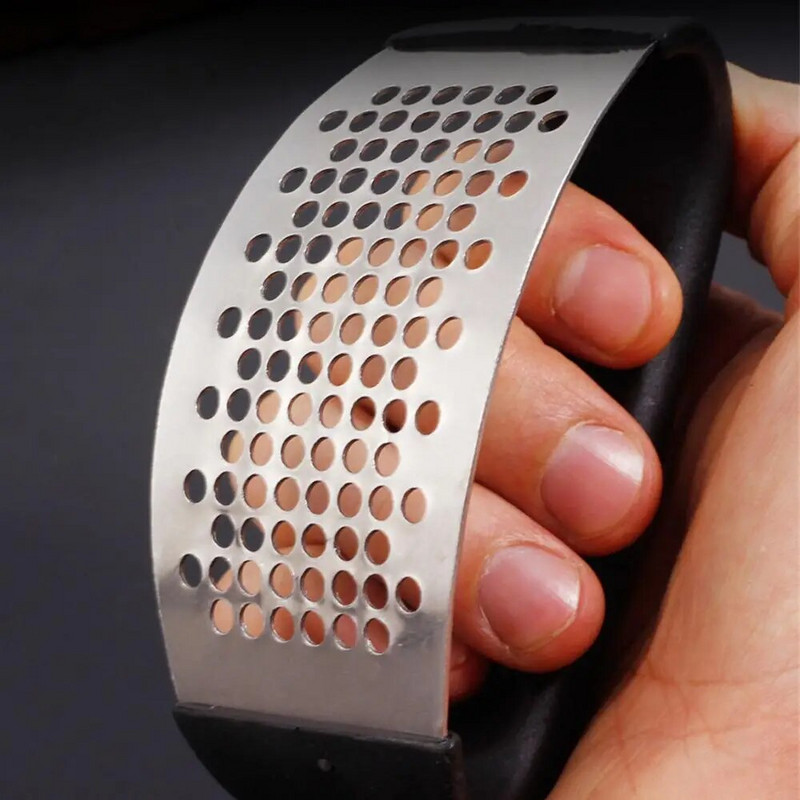 Nerūdijančio plieno česnako spaudimo smulkintuvas Rankinis česnako smulkintuvas Česnako pjaustymo įrankis Vaisiai Daržovės Įrankiai Virtuvės priedai Programėlė