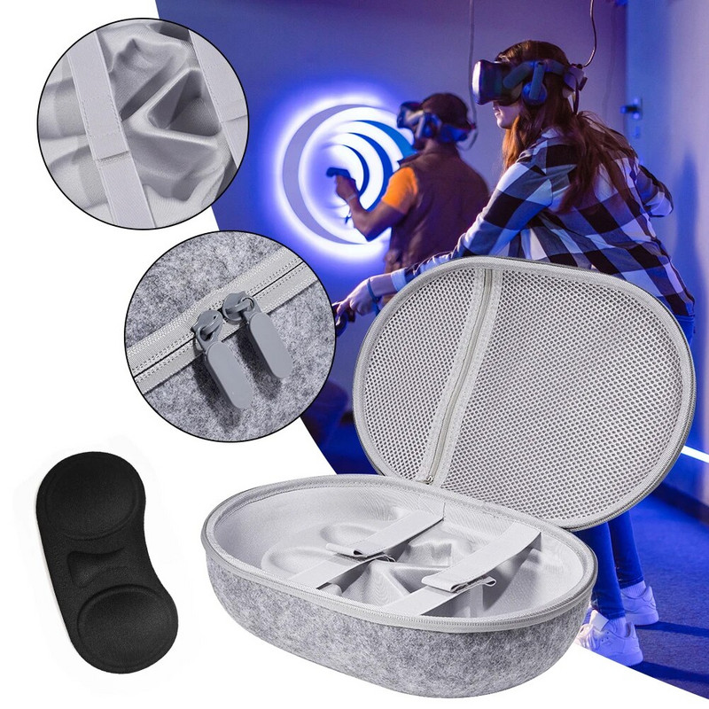 Za Meta Quest 3 Torba za nošenje od filca Otporna na udarce VR Poklopac za objektiv Prijenosna torba za pohranu Mrežasta džepna pregrada za Meta Quest 3