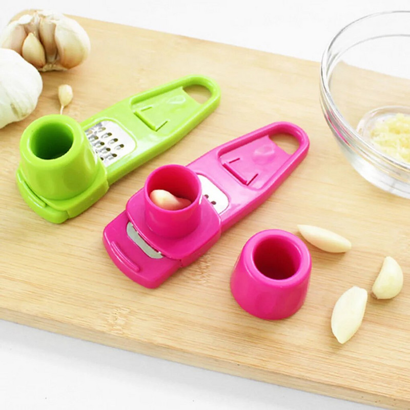 1PC/2BUC Prese de usturoi PP din oțel inoxidabil Cutter pentru ghimbir Instrument de măcinat din plastic Razătoare pentru ghimbir de bucătărie