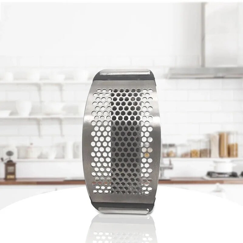 1 buc Presă de usturoi din oțel inoxidabil Tocator manual de tocat Instrumente de tocat Ustensile de bucătărie Curba de gătit fructe și legume