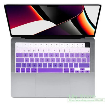 Κάλυμμα πληκτρολογίου ισπανικής γλώσσας Ισπανίας για MacBook Pro 14 Pro 16 ιντσών 2021 Μοντέλο A2442 A2485 M1 Pro/Max MacBook Pro 14\