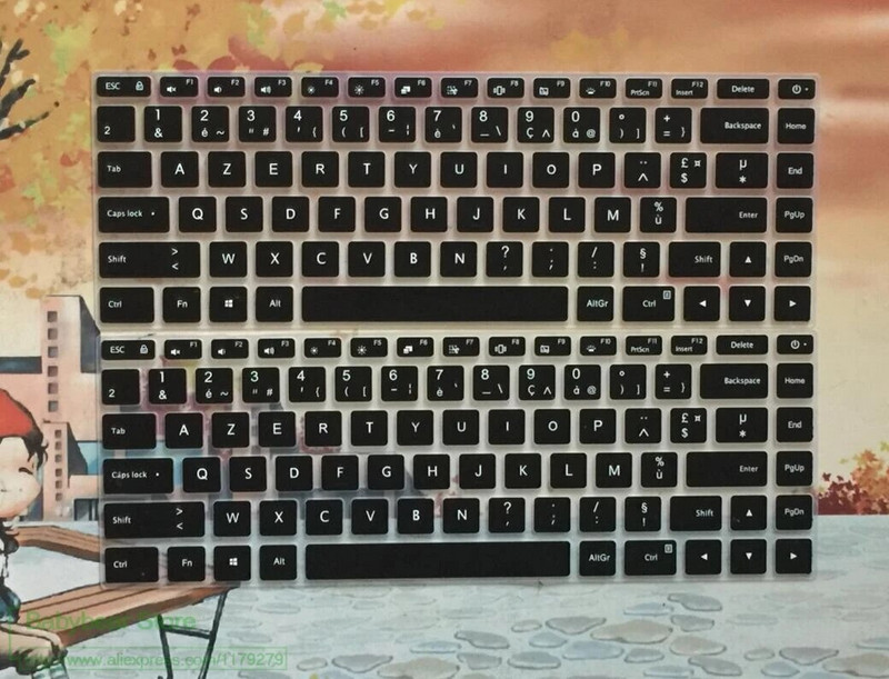 French français clavier azerty, skirtas Xiaomi RedmiBook 15E 2023 / Mi Notebook 15 Pro 2020 / Redmi book 16 2021 nešiojamojo kompiuterio klaviatūros dangtelis