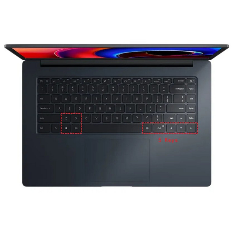 French français clavier azerty, skirtas Xiaomi RedmiBook 15E 2023 / Mi Notebook 15 Pro 2020 / Redmi book 16 2021 nešiojamojo kompiuterio klaviatūros dangtelis