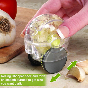 Χειροκίνητο εργαλείο κουζίνας εργαλείο κοπής σκόρδου Τροφή με ρόδες σκόρδο Κιμάς κύλινδρος βοήθημα κουζίνας Θραυστήρας χειρός Τεμαχισμός σκόρδου