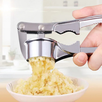 Преса за чесън Мелачка Кухненска машина за смачкване на чесън от неръждаема стомана Ръчна преса Инструмент за смилане Кухненски аксесоари