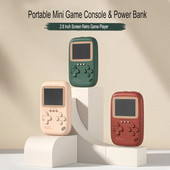 Dvigubas USB mini nešiojamas retro rankinis žaidimų konsolė Power Bank 10000Mah 500 in 1
